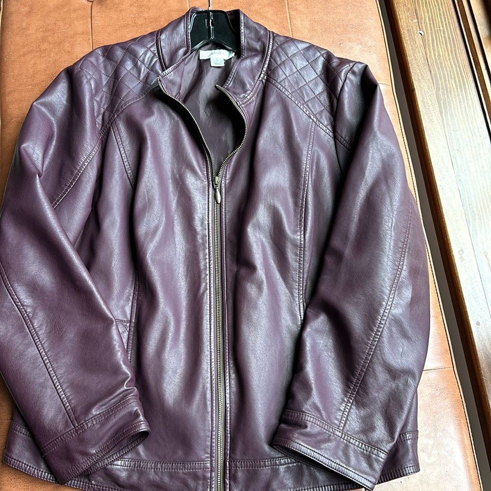 Faux leather jacket